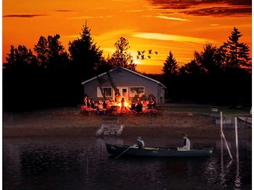 Waterfront Cabin with BBQ, Picnic Space and Amazing Sunsets in Michigan - glamping.directory