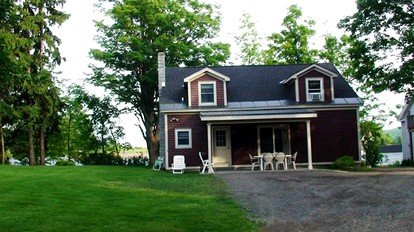 Hilltop Cottage Rental Overlooking Creek near Albany in Upstate New York - Fly Creek, New York - glamping.directory