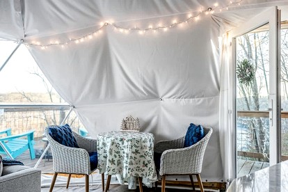 Fully-Equipped Lake Dome with Beautiful Interior and Exterior in Tennessee - Smithville, Tennessee - glamping.directory