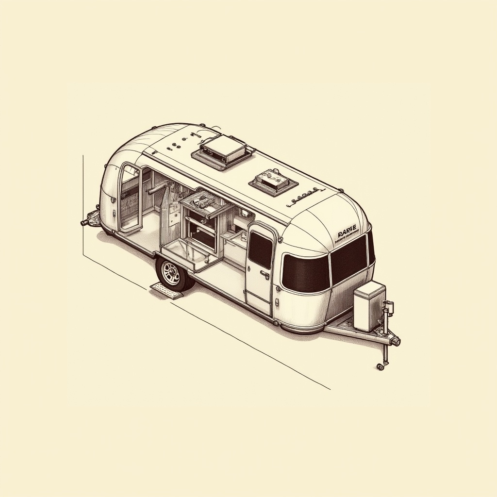Airstreams — exploded view, technical schematic illustration