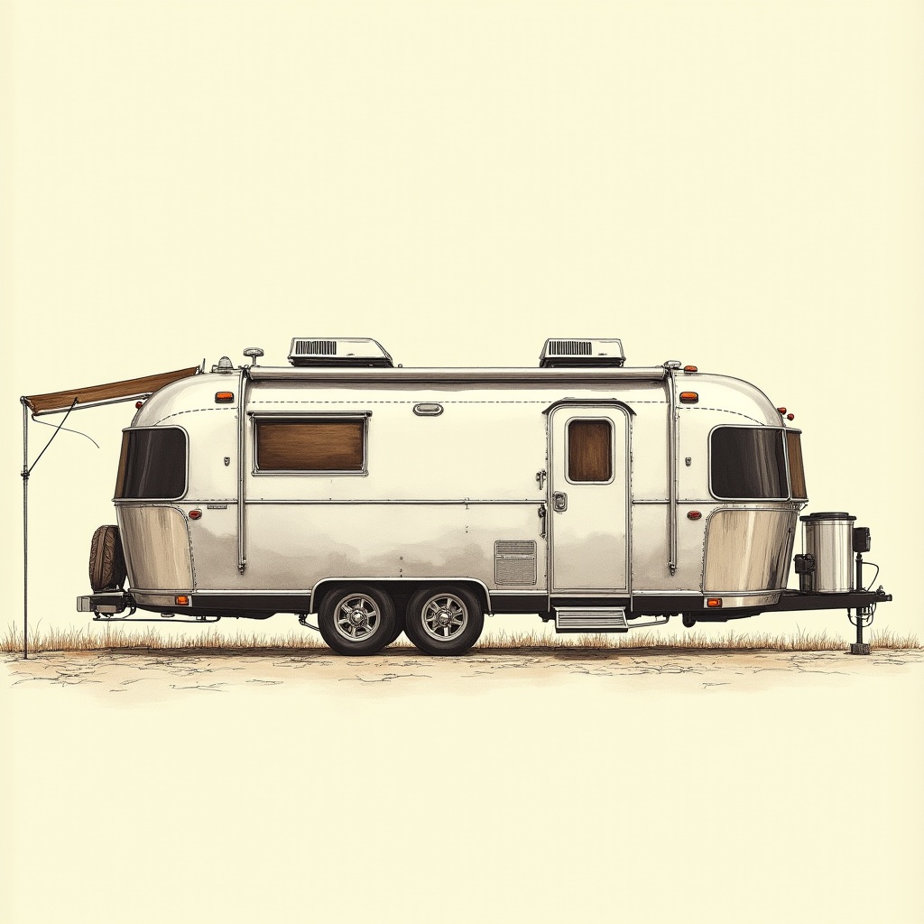 Airstreams — exterior view, technical schematic illustration